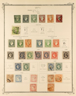 1855 - 1898 COLLECTION Of Mint & Used Stamps On Album Pages. Includes 1855-1867 Isabella Imperfs, 1867-69 Isabella Perfs - Autres & Non Classés