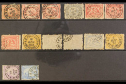 USED ABROAD: METELINO (LESBOS) 1867-71 1pi. (3), 1872-75 20pa (4), 1pi (3) And 2pi. (2), 1879 10pa And 20pa All Nicely C - Autres & Non Classés