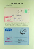 1982 - 1984 POST-CONFLICT MAIL Collection Of Covers, Air Letters And Postcards, Written Up On Album Pages With Ships Cac - Falkland