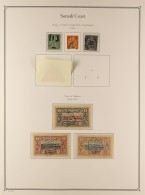 DJIBOUTI 1894 - 1902 USED COLLECTION On Colour - Illustrated Album Pages, Note 1894 'D J' On 5c Green (Yvert 1) & 50 On  - Other & Unclassified