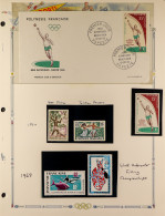 FRENCHÂ POLYNESIA 1960 - 1998 Collection Of Never Hinged Mint Stamps And Other Items Featuring SPORTS, Yvert â‚¬850+ (60 - Autres & Non Classés