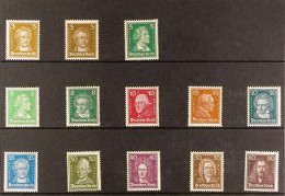 1926-27 Famous Germans Set, Michel 385/397 (SG 400/412), Never Hinged Mint, Cat â‚¬1100 (13 Stamps) - Sonstige & Ohne Zuordnung