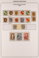 FRENCH ZONE 1945 - 1949 COLLECTION Of Mint & Used On Pages Incl General Issues, Baden, Rhineland-Pfalz And Wurttemberg,  - Otros & Sin Clasificación