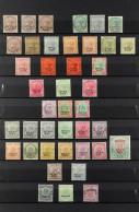 PATIALA 1884 - 1937 MINT COLLECTION On Black Stock Page, Note 1885 Red Opts Â½a 'Auttiala', 2a & 4a, 1891 - 1906 Most Va - Andere & Zonder Classificatie