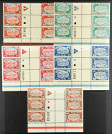 1948 Jewish New Year Near-complete Collection Of Tete-beche 'gutter' Plate Blocks Of Six (Bale 10/14AÂ Pl-Bl), Includes  - Sonstige & Ohne Zuordnung