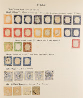 1862 - 1928 COLLECTION Of Chiefly Used Stamps In An Album, Many High / Top Values, Sets, 'Saggio' Opt', 'back Of The Boo - Ohne Zuordnung