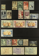 1910 - 1938 USED COLLECTION On Black Protective Pages, Many Expensive Issues, Some Stamps Cancelled By Favour. Cat â‚¬24 - Unclassified