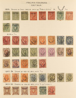 AFRICAN COLONIES COLLECTION Of 1890's - 1930's Mint & Used Stamps On Leaves Includes Eritrea 1893 To 5L, 1903 To 5L, Lib - Sonstige & Ohne Zuordnung