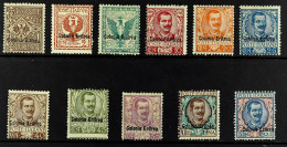 ERITREA 1903 Complete Set, Sassone S3 (SG 19/29), Fine Mint. Cat. â‚¬1500 (11 Stamps) - Sonstige & Ohne Zuordnung