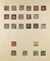 1871 - 1872 DRAGON FORGERIES REFERENCE COLLECTION On Pages, Of The Imperf 'Mon' And Perf 'Sen' Issues (200+ Stamps) - Altri & Non Classificati
