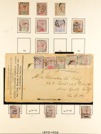 1890 - 1954 USED COLLECTION On Pages, 1890 Most Vals To 7d, Also 5 Stamps On Cover, 1902 Surcharges Set, 1902 Most Vals  - Leeward  Islands