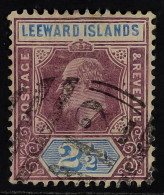 1905-08 2Â½d Dull Purple & Ultramarine, DAMAGED FRAME AND CROWN, SG 32b, Used, Cat Â£550. - Leeward  Islands