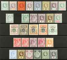 1902 - 1912 FINE MINT COLLECTION On Black Stock Page, Stc Â£470+ (30 Stamps) - Straits Settlements