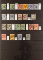 1922 MALAYA BORNEO EXHIBITION Used Group With Wmk MCA All Values To 45c Plus Additional Stamps With Overprint Varieties  - Straits Settlements