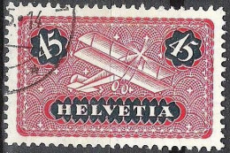 Schweiz Suisse 1923: "Biplane" Zu F8y (glatt) Mi 183x Yv PA8 (lisse) Mit Eck-Stempel .25 -14 (Zu CHF 13.00) - Usati