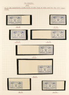 ENGLISH 1925 Imperforate Plate Proofs In Dull Blue, With Â½d, 2Â½d, 5d, 6d, 10d, 1f, 2f And 5f, Some Are Marginal Exampl - Sonstige & Ohne Zuordnung