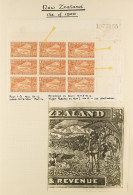 1902-07 MAJOR RE-ENTRY 1Â½d Chestnut 'South African War', Single NZ Star Wmk, Perf 14, SG 318, Upper-right Corner Block  - Andere & Zonder Classificatie