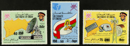 1978 (30 July) Surcharges Complete Set, SG 212/214, Never Hinged Mint. Cat Â£3250 (3 Stamps) - Omán