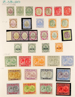 1905 - 1935 MINT COLLECTION On 2 Album Pages, Note 1905-18 Set With Most Extra Shades / Papers, 1920-22 Set, 1921-29 Set - St.Kitts E Nevis ( 1983-...)
