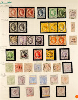 1863 - 1892 COLLECTION Of Mint / Unused & Used On Album Page, Note The 1863 Perf 12Â½ (1d) Lake X3 Unused, (4d) Indigo U - Ste Lucie (...-1978)