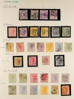 1859 - 1897 COLLECTION Of Mint & Used Stamps On 2 Album Pages, Note 1859-74 6d Dull Purple Mint SG 1, 6d Used (3, SG 2/4 - Sierra Leone (...-1960)