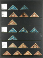 CAPE OF GOOD HOPE 1853 - 1863 TRIANGULAR CLASSICS All Used An Identified On Hagner Pages, Note (identifications Not Guar - Unclassified