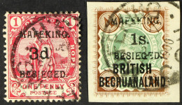 MAFEKING SIEGE 1900 Cape 3d On 1d, SG 3, And British Bechuanaland 1s On 4d, SG 11, Fine Used. Cat. Â£195. (2 Stamps) - Ohne Zuordnung