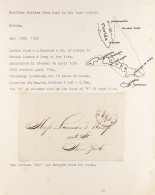 CUBA 1861 - 1866 Collection Of Stampless Entire Letters / Covers Written Up On Pages, All Addressed To Messrs Lanman & K - Sonstige & Ohne Zuordnung