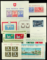 1936 - 1984 MINIATURE SHEETS. Includes 1943 Centenary Of First Swiss Cantonal Stamp, 1945 War Relief, 1945 Centenary Of  - Sonstige & Ohne Zuordnung