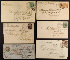 POSTAL HISTORY / COVERS Assortment In A Small Box Of 70+ QV EL's To Overseas Destinations Incl Much Trans-Atlantic, Note - Other & Unclassified