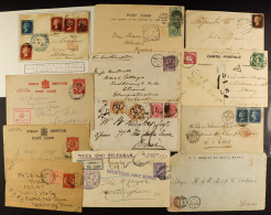 POSTAL HISTORY / COVERS In A Small Box, Very Interesting Contents Mostly Lose But Some On Pages, Of Chiefly 1840's To 19 - Otros & Sin Clasificación