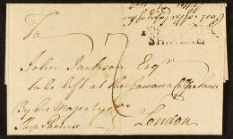 STAMP - PORTSMOUTH SHIP LETTER 1768 (29th June) A Letter Carried By H.M.S. â€˜Phoenixâ€™, 44-gun Fifth-rate From Jamaica - ...-1840 Préphilatélie