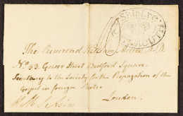 STAMP - PORTSMOUTH SHIP LETTER 1800 (30th June) A Letter Carried By H.M.S. â€˜Asiaâ€™ From St. Andrews, New Brunswick, T - ...-1840 Precursori