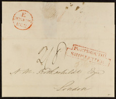 STAMP - PORTSMOUTH SHIP LETTER 1822 (3rd September) A Letter From Baden-Hesse To London, Via Portsmouth, Charged â€˜2/8â - ...-1840 Vorläufer