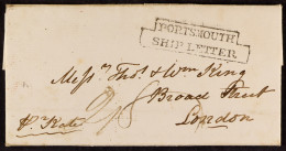 STAMP - PORTSMOUTH SHIP LETTER 1939 (11th April) A Letter From Grenada To London 11th April 1839, Carried By The Sailing - ...-1840 Vorläufer