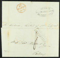 STAMP - PORTSMOUTH SHIP LETTER 1844 (18th June) A Letter From Havana To London, Via Portsmouth, 18th June 1844, A Letter - ...-1840 Vorläufer