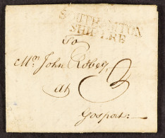 STAMP - SOUTHAMPTON SHIP LETTER 1783 (18th June) A Letter From Guernsey To Gosport, Via Southampton. Where It Was Marked - ...-1840 Vorläufer