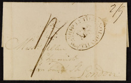 STAMP - SOUTHAMPTON SHIP LETTER 1809 (12th March) A Letter From Guernsey To London, Via Southampton, Charged â€˜2/9â€™,  - ...-1840 Préphilatélie