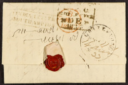 STAMP - SOUTHAMPTON SHIP LETTER 1833 (November) A Letter Carried Privately From India To England In November 1833, And L - ...-1840 Prephilately