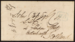 STAMP - SOUTHAMPTON MOBILE BOX 1847 (4th June) An Envelope Havre, France To Edinburgh From Southampton, A Letter Charged - ...-1840 Precursori