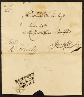 STAMP - ISLE OF WIGHT 1760 (18th July) A â€˜privilegeâ€™ Letter From Newport, I. Of W., To Hertford, Dated 18th July 176 - ...-1840 Voorlopers