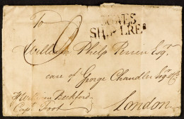 STAMP - ISLE OF WIGHT SHIP LETTER 1771 (14th January) A Letter From Kingston, Jamaica, To London Via Cowes, Isle Of Wigh - ...-1840 Préphilatélie