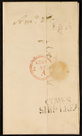 STAMP - ISLE OF WIGHT SHIP LETTER 1823 (9th May) A Wrapper Of Unknown Origin To London, Via Cowes, Isle Of Wight, Charge - ...-1840 Préphilatélie