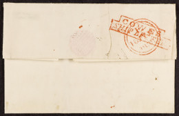 STAMP - ISLE OF WIGHT SHIP LETTER 1833 (15th June) A Letter From New York To London Carried By â€˜Sovereignâ€™, To Cowes - ...-1840 Vorläufer