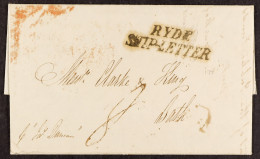 STAMP - ISLE OF WIGHT SHIP LETTER 1845 (17th October) A Letter From Buenos Aires To Bath Via The Isle Of Wight, Carried  - ...-1840 Vorläufer