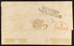 STAMP - 1823 ROCHESTER SHIP LETTER A Wrapper To London, Showing On Reverse A Good Step Type 'ROCHESTER / SHIP LETTER) (R - ...-1840 Precursori