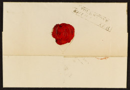 STAMP - 1837 FOLKESTONE SHIP LETTER A Neat Wrapper To London Rated At 1/4, Showing On Reverse A Fair Step Type 'FOLKESTO - ...-1840 Voorlopers