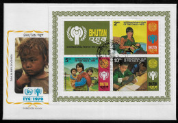 BHUTAN FDC COVER - 1979 International Year Of The Child MINISHEET (FDC79#02) - Bhoutan