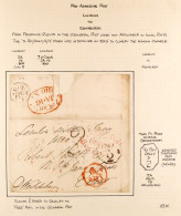 STAMP - TWO- & THREE PENNY POST COLLECTION Of 28 Covers Written-up / Annotated On Pages In A Binder, All Bearing Two And - ...-1840 Vorläufer