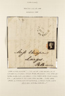 1840 (10 Sept) EL From The Isle Of Man To Largs, Scotland Bearing 1d Intense Black 'FD' From Plate 6 With 4 Large Margin - Unclassified